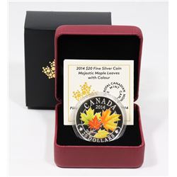 2014 $20 ROYAL CANADIAN MINT MAJESTIC MAPLE COIN.