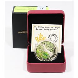 2014 $20 ROYAL CANADIAN MINT MAPLE CANOPY COIN