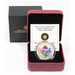 2013 .25 CENT COLOURED COIN: PURPLE CONEFLOWER