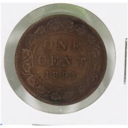 1897 CANADIAN QUEEN VICTORIA 1 CENT COIN