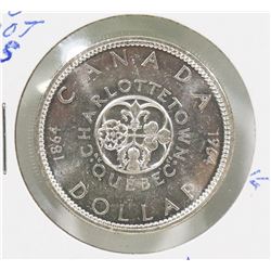 SCARCE 1964 NO DOT TS VARIETY SILVER $1 COIN