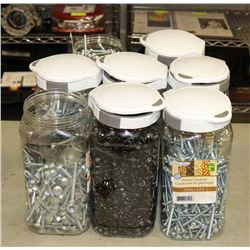 LOT OF 7 CONTAINERS ASSORTED BOLTS