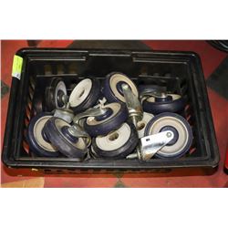 BASKET OF NEW CASTER WHEELS