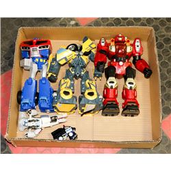 FLAT W/5 TRANSFORMERS INCLUDES 3 LARGE