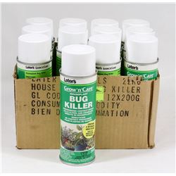 CASE OF 12 HOUSEPLANT BUG KILLER AEROSOL CANS