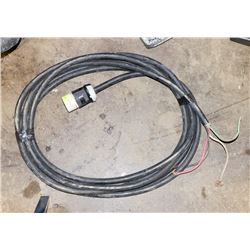 ELECTRICAL CORD WITH PLUG ON THE END.