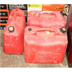LOT OF THREE GAS CANS