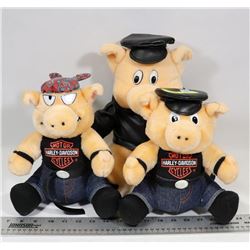 LOT OF HARLEY DAVIDSON STUFFED HOGS