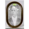Image 1 : CONVEX ANTIQUE BUBBLE GLASS FRAMED PICTURE