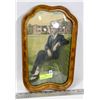 Image 1 : CONVEX ANTIQUE BUBBLE GLASS FRAMED PICTURE