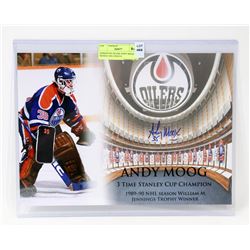 EDMONTON OILERS ANDY MOOG SIGNED 10X14 PHOTO