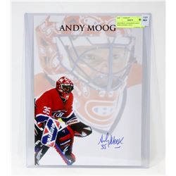 MONTREAL CANADIENS ANDY MOOG SIGNED 10X14