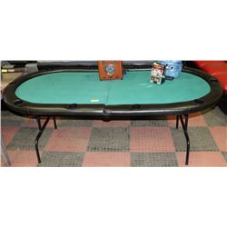 FOLDING BACCARAT GAMBLING TABLE, FITS UP TO 10