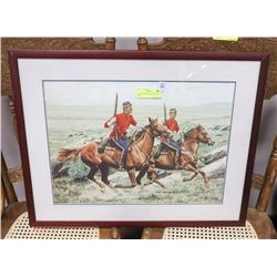 24" X 28" FRAMED MOUNTED POLICE PRINT