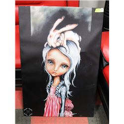 ANGELINA WRONA MOUNTED CANVAS ART "BUNNY COSTUME"