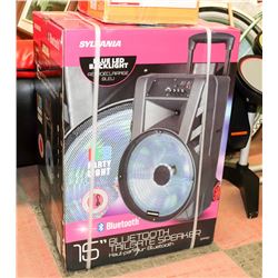 SYLVANIA 15" BLUE TOOTH TAILGATE SPEAKER WITH BLUE
