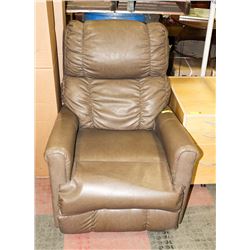 BROWN LEATHERETTE RECLINER