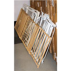 LARGE LOT OF ASSORTED SAFETY GATES.