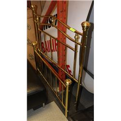 SINGLE BRASS BED HEADBOARD AND FOOTBOARD