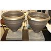 Image 1 : SET OF 2 URN FLOWER POTS