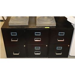 LOT OF 3- 2 DRAWER FILING CABINETS