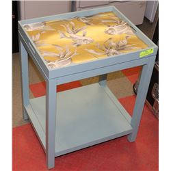 ACCENT TABLE WITH PULL OFF SERVING TRAY 23HX15X19