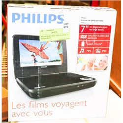 PHILIPS PORTABLE DVD PLAYER 7" WIDESCREEN