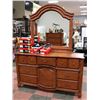 Image 2 : WOOD QUEEN BEDROOM SUITE INCL 7 DRAWER DRESSER