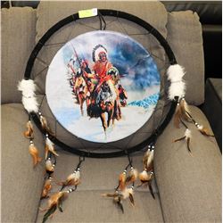 NATIVE CHIEF LEADING TRIBE DREAM CATCHER