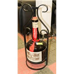 *EMPTY* 6.4L  GRAND MARNIER BOTTLE WITH STAND.