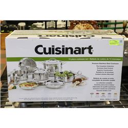 NEW 14 PIECE CUISINART PREMIUM STAINLESS STEEL