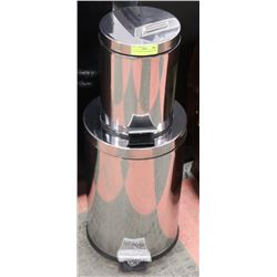 LOT OF 2 NEW STEP GARBAGE CANS
