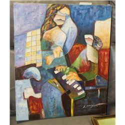 ORIGINAL OIL ON CANVAS SIGNED L. MORGAN -