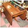 Image 1 : ANTIQUE MAHOGANY BUTTERFLY TABLE WITH DRAWER