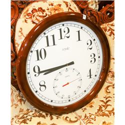 ROYALE LARGE WOOD FRAMED CLOCK.