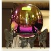 Image 1 : 10" GARDEN GAZING BALL WITH BUTTERFLY WROUGHT
