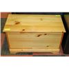 Image 1 : SOLD PINE WOODEN STORAGE CHEST, 31"X15.5"X18".
