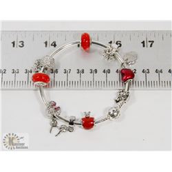 NEW! PANDORA STYLE 925 SILVER CHARM BRACELET