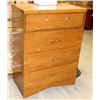Image 1 : VINTAGE 4 DRAWER CHEST OF DRAWERS, 32"x18.5"X44".