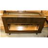 Image 1 : VINTAGE RETRO WOOD BAR WITH CASTORS.
