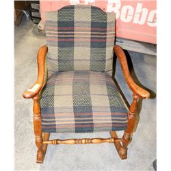 FABRIC & WOOD ROCKING CHAIR HALF SIZE