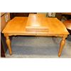Image 1 : RECTANGULAR OAK TABLE WITH 18" LEAF AND 4 LEGS