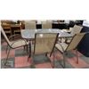 Image 2 : PATIO SET WITH 6 CHAIRS, METAL & GLASS