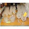 Image 1 : LARGE CRYSTAL GLASS COLLECTIONS INCLUDING CREAM