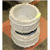 LOT OF 2 CONCRETE FLOWER POTS 11"
