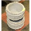 LOT OF 2 CONCRETE FLOWER POTS 11"