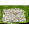 Image 1 : LARGE GREEN TOTE OF GLASSES.