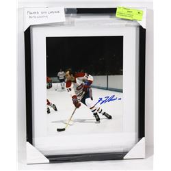 FRAMED GUY LAFLEUR AUTOGRAPHED PHOTO.