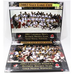 LOT OF 2 CANADIAN MEN & WOMEN OLYMPIC GOLD MEDAL