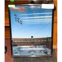 25"X18" FRAMED OILERS 2003 HERITAGE CLASSIC PHOTO.